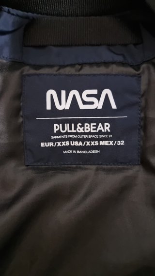 Chaqueta Bomber NASA Pull&Bear Azul Marino xxs