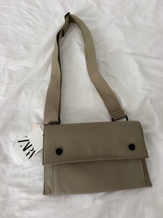 Bolso bandolera Zara beige