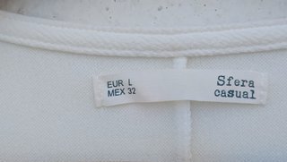 Vestido blanco bordad floral Sfera El Corte Inglés