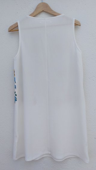 Vestido blanco bordad floral Sfera El Corte Inglés