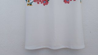 Vestido blanco bordad floral Sfera El Corte Inglés