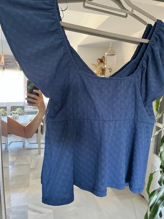 Blusa Springfield Talla XL Azul Marino