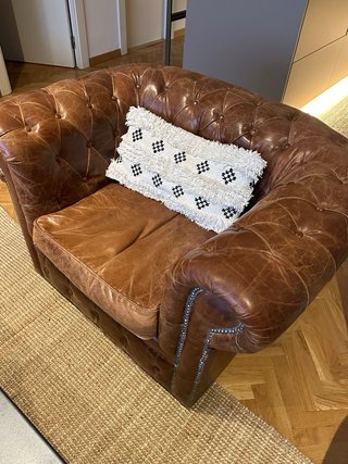 Sofá Chester Piel Marrón Maisons du Monde De Piel