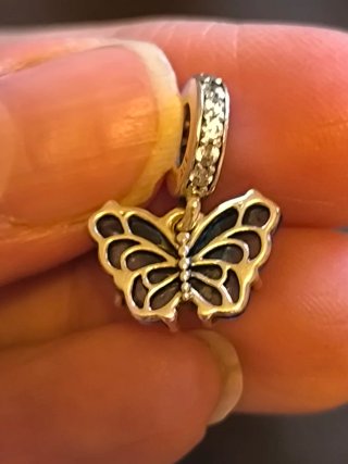 2 Charms Pandora Originales Mariposa y Esfera
