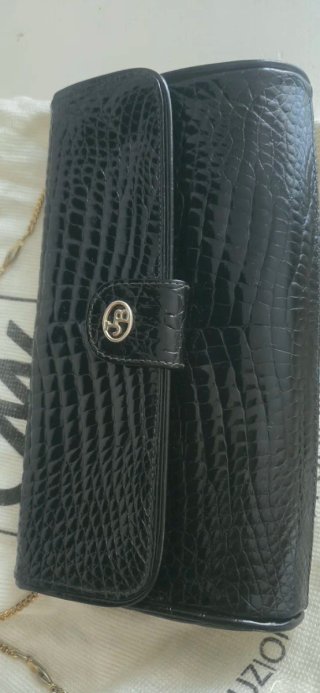 Borsa Pochette MARIANELLI Pelle Coccodrillo Nera