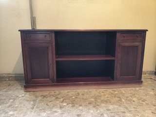 Mueble TV de madera marrón