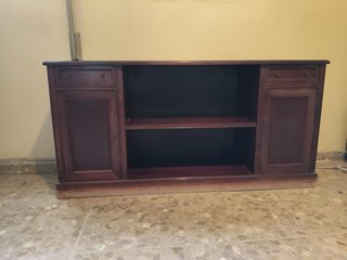 Mueble TV de madera marrón