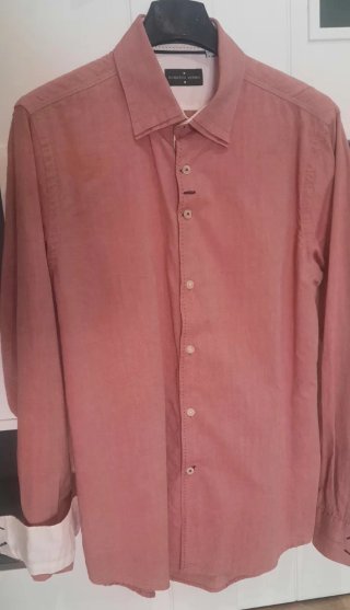 Camisa Roberto Verino manga larga hombre rosa