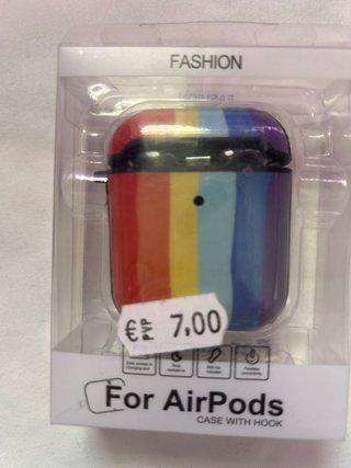 Funda AirPods Arcoíris con Gancho
