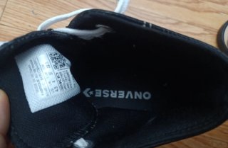 Converse plataforma negras talla 37 cuero