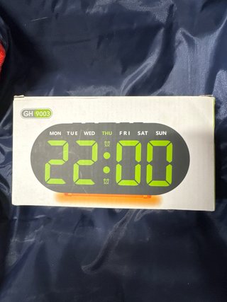 Reloj Despertador Digital LED Negro