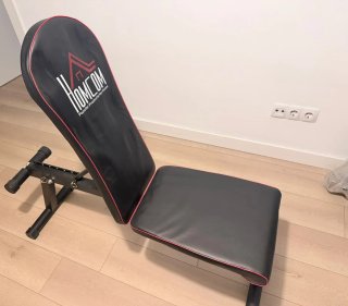 Set de gimnasio completo Banco + Pesas + Mancuerna