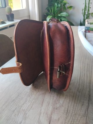 Bolso de cuero mujer marrón