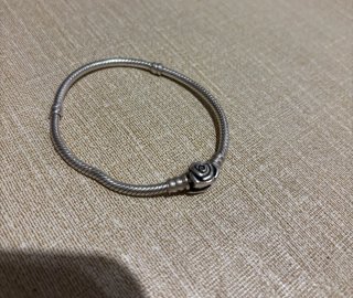 Pulsera Pandora Cierre Rosa Floreciendo Plata
