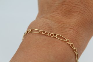 Pulsera Oro 18k Barbada Fina.Ref:043-05-00273.