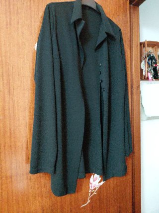 Giacca lunga fluida nera