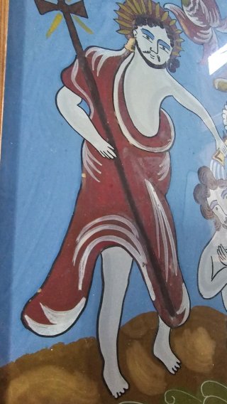 Cuadro antiguo Vidrio Cepelia 1977