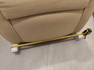 Mecedora beige de tela