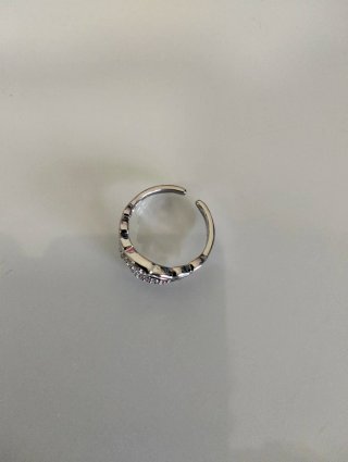 Anillo ajustable acero inoxidable con circonitas