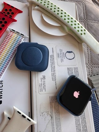 Apple Watch Series 7 45mm Azul + Caja + Correas +