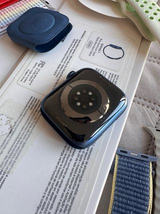 Apple Watch Series 7 45mm Azul + Caja + Correas +