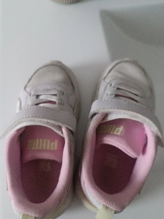 Scarpe Puma bambina rosa e bianche
