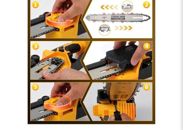 Mini motosierra 10/8 compatible DeWalt 20V