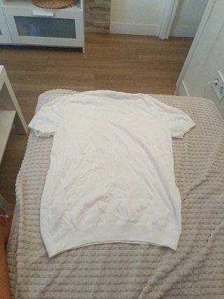 Camiseta Pull&Bear Jersey Talla S Blanca