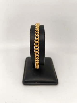 Pulsera Oro 18kt Cadena maciza estilo Cubana