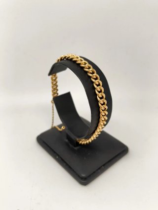 Pulsera Oro 18kt Cadena maciza estilo Cubana