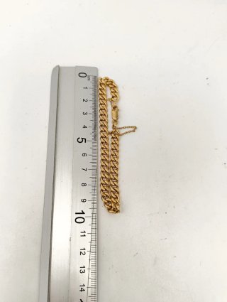 Pulsera Oro 18kt Cadena maciza estilo Cubana