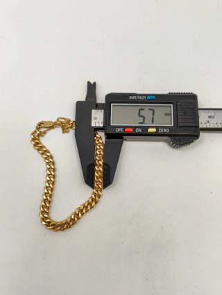 Pulsera Oro 18kt Cadena maciza estilo Cubana