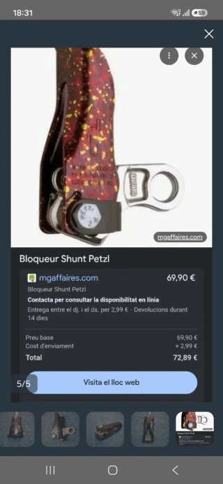 Bloqueador Petzl Shunt escalada