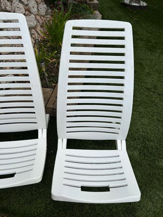 2 Sillas de Playa Blancas Plegables