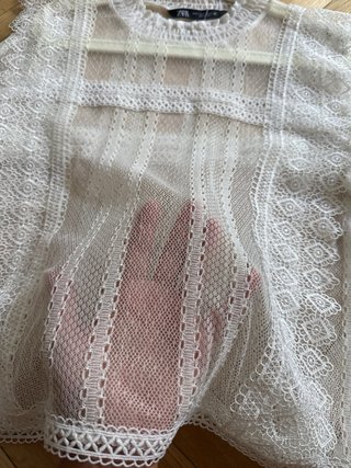 Blusa Zara calada blanca