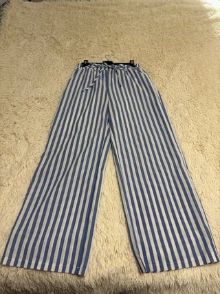 Pantalón palazzo rayas azul y blanco