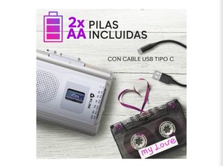 Reproductor Cassette KLIM K8 Plata