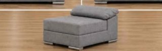 Sofá modular gris tela