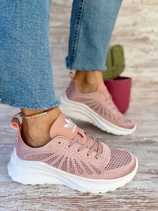 Zapatillas Adidas Rosas y Blancas