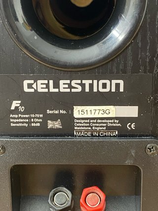 Altavoces Celestion F10 Negros y Grises