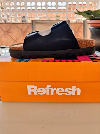 Sandalias Refresh Piel Talla 37 Negra