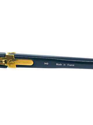 Cartier Vintage Vitesse NOS Black Gold Sunglasses