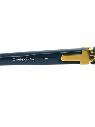 Cartier Vintage Vitesse NOS Black Gold Sunglasses