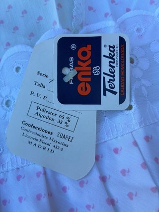 Conjunto Bata y Camisón Enka Terlenka Talla XXL