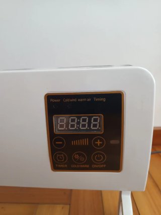 Calefactor Frío/Calor Blanco y Plateado