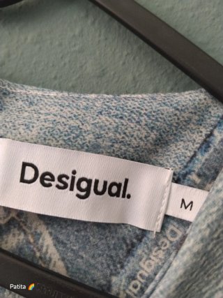 Vestido Desigual patchwork efecto jeans