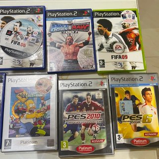 Playstation 2 Negra Sony más 9 juegos más 2 mandos