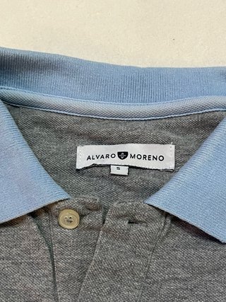 Camisa Polo Manga Corta Gris Alvaro Moreno Talla S