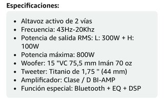 Altavoces Audibax DSP15 Negros