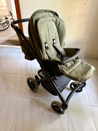 Carro Bebecar Silla, Capazo y Bolso Verde